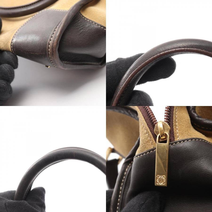 LOEWE（ロエベ） アマソナ28 ブランドオフ スウェード ハンドバッグ 
