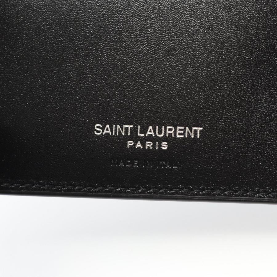 サンローランパリ モノグラム ブランドオフ SAINT LAURENT PARIS レザー 二つ折り財布 レザー メンズの画像