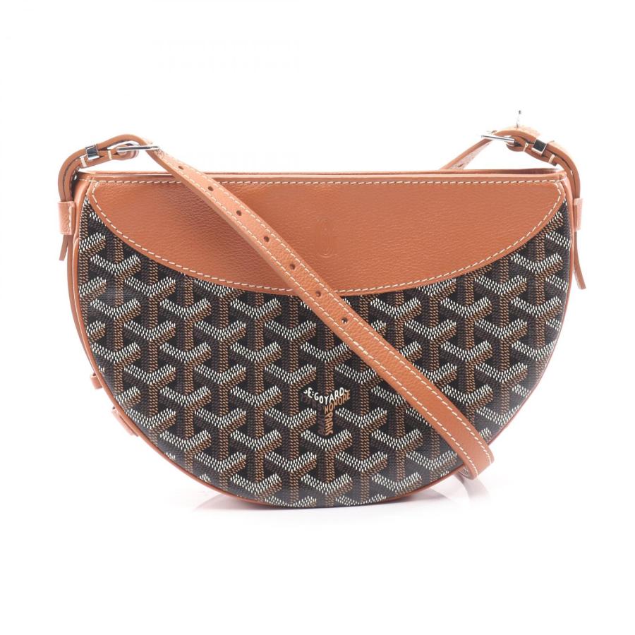 ゴヤール GOYARD ヒロンデル ショルダーバッグ バッグ PVCコーティングキャンバス レザー レディース ブラウン系 / ブラック系 / ホワイト系 HIRONDPMLTY01CL03P 【中古】 GOYARD（ゴヤール） ヒロンデル ブランドオフ GOYARD PVCコーティング