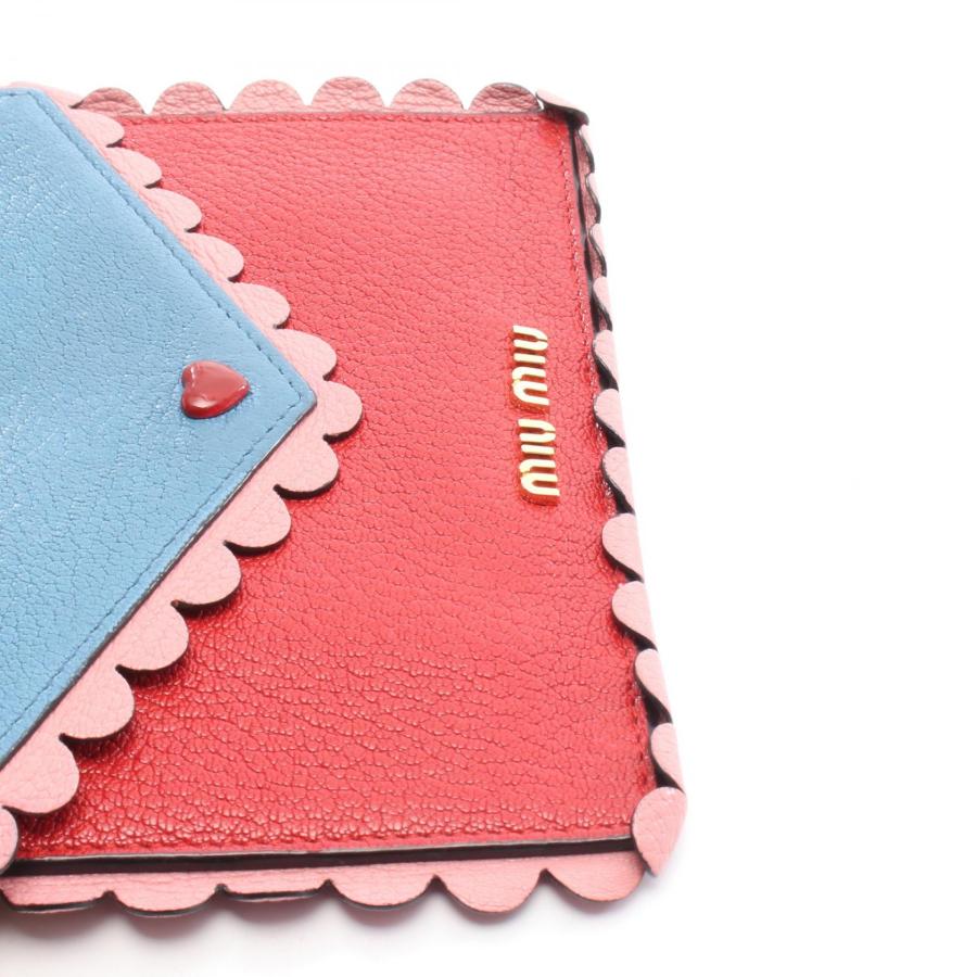 ミュウ HEART MADRAS POUCH ブランドオフ Miu レザー セカンドバッグ