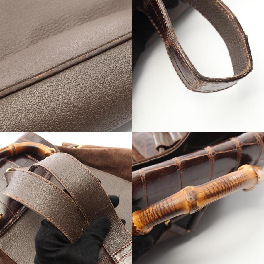 GUCCI（グッチ） バンブー ブランドオフ スウェード リュックサック