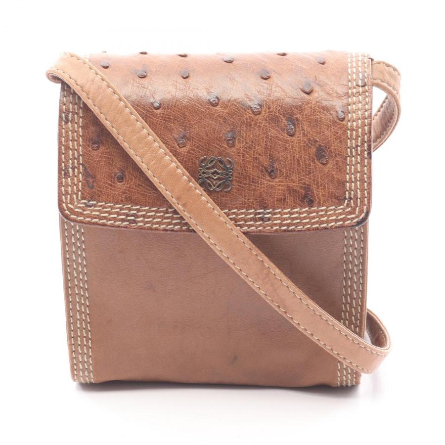 カ*イ様 LOEWE オーストリッチ　レザー ショルダーバッグ ロエベ オーストリッチ ショルダーバッグ 【公式通販】