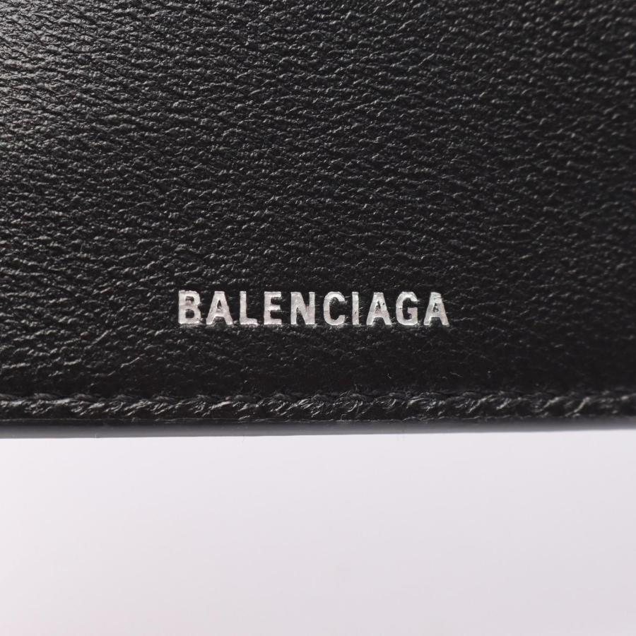 バレンシアガ BALENCIAGA Credit スクエア フォールデッドウォレット 二つ折り財布 財布 レザー メンズ レディース ブラック系 8119102ABV01000 【新品】 BALENCIAGA（バレンシアガ） Credit スクエア フォールデッドコイン
