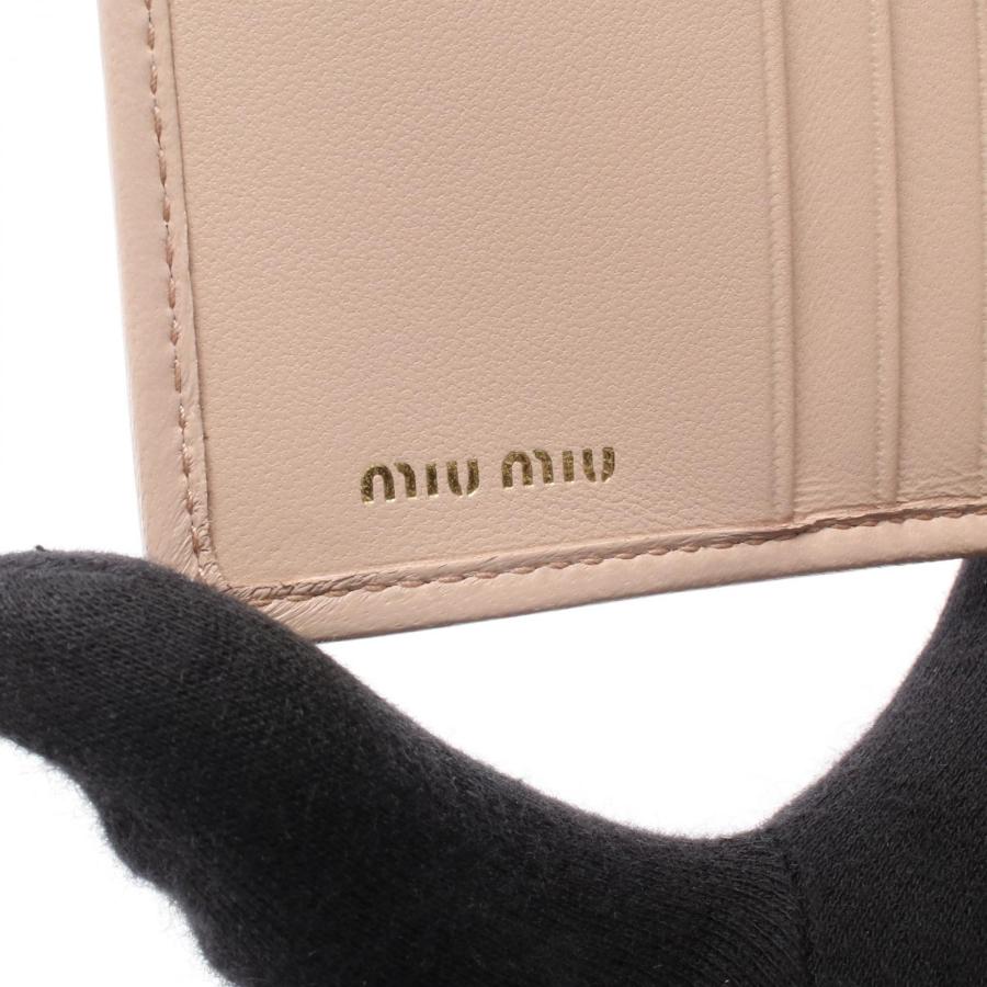 爆買 ミュウ ミュウ マテラッセ ブランドオフ Miu Miu レザー 二つ折り財布 レザー レディースの画像