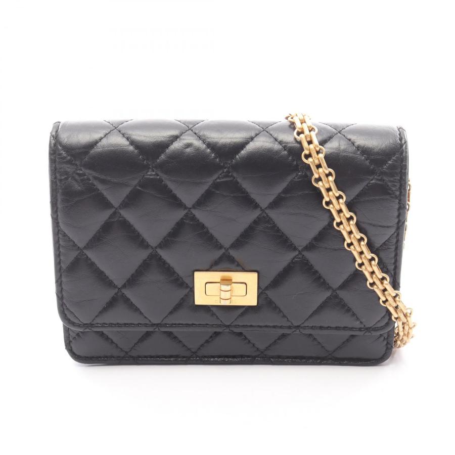 シャネル CHANEL ミニマトラッセ ショルダーバッグ バッグ レザー カーフ（牛革） レディース ブラック系 【中古】 CHANEL（シャネル） ミニマトラッセ ショルダーバッグ バッグ レザー