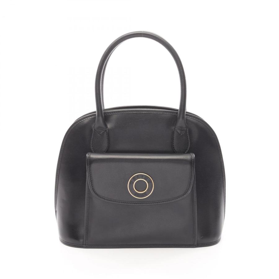 CELINE（セリーヌ） サークルロゴ ブランドオフ レザー ハンドバッグ