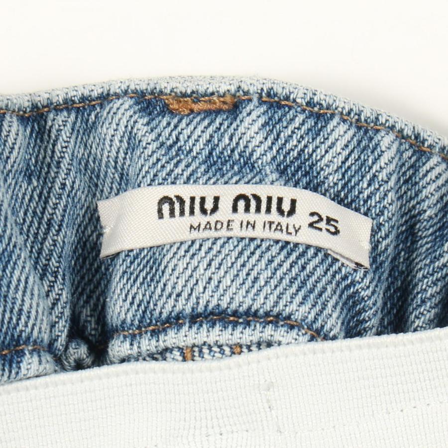 ミュウ ハイウエスト ブランドオフ Miu コットン デニムパンツ 中古