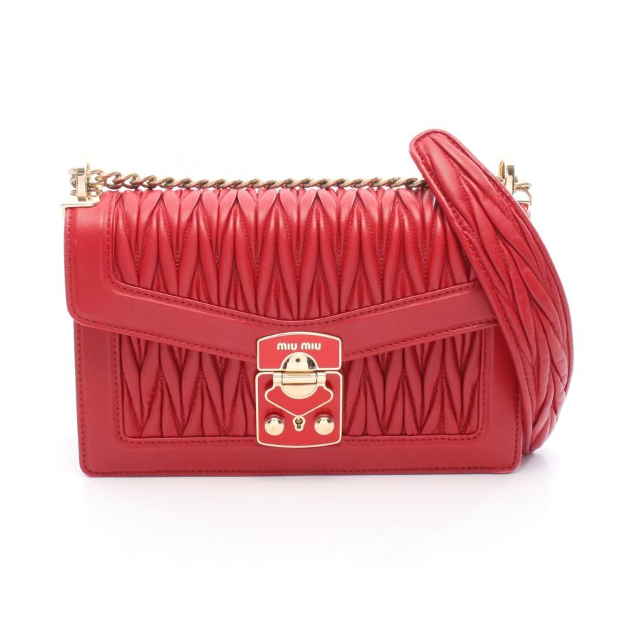 miumiu マテラッセ ラムスキン ミュウミュウマテラッセ ショルダーバッグ レディース ラムスキン 2WAY