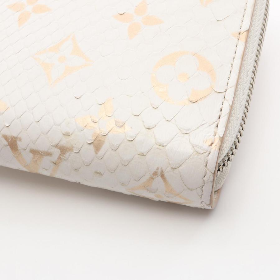ルイ・ヴィトン ジッピーウォレット モノグラムエキゾチック ラテ ブランドオフ LOUIS VUITTON ラウンド長財布 パイソン 中古 レディースの画像