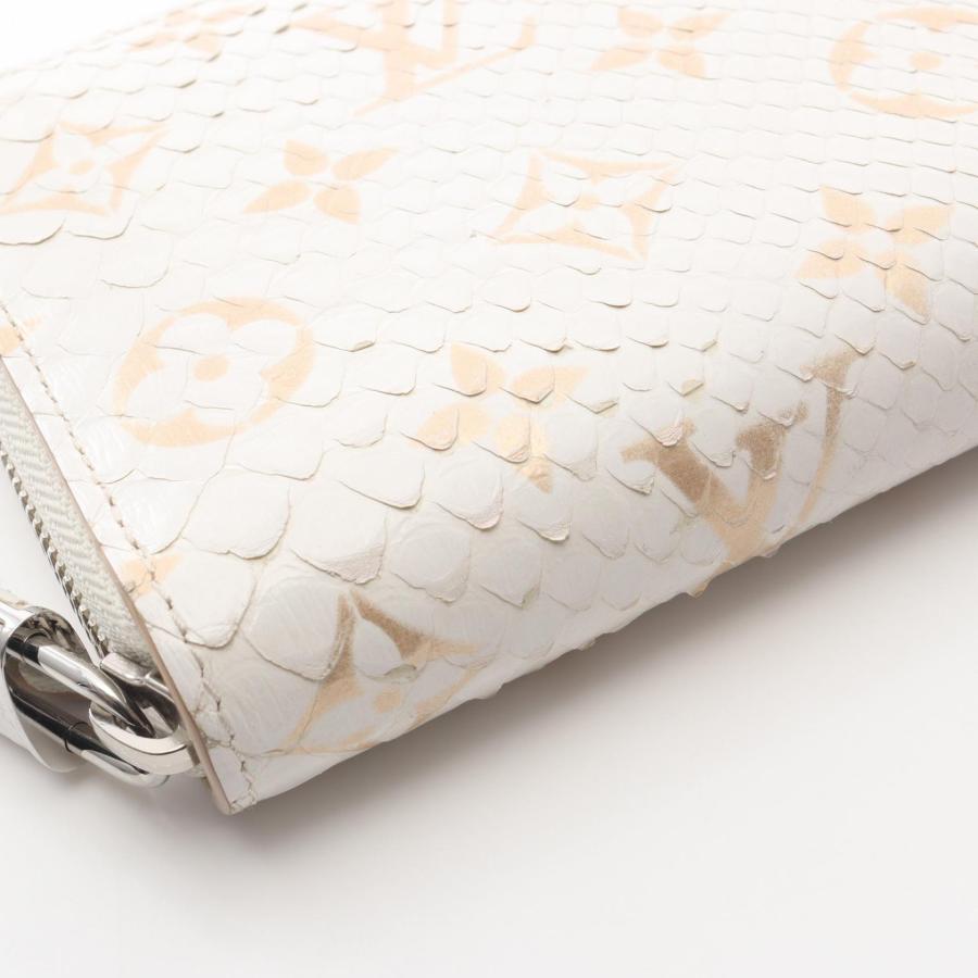 ルイ・ヴィトン ジッピーウォレット モノグラムエキゾチック ラテ ブランドオフ LOUIS VUITTON ラウンド長財布 パイソン 中古 レディースの画像
