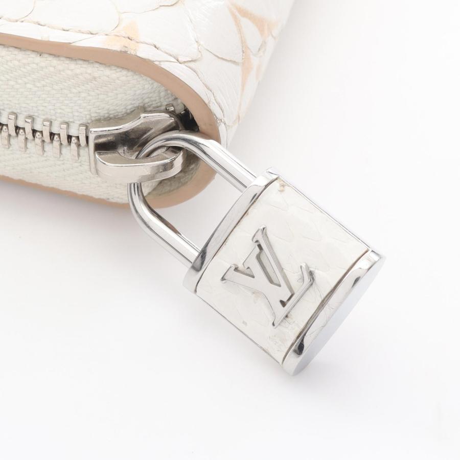 ルイ・ヴィトン ジッピーウォレット モノグラムエキゾチック ラテ ブランドオフ LOUIS VUITTON ラウンド長財布 パイソン 中古 レディースの画像