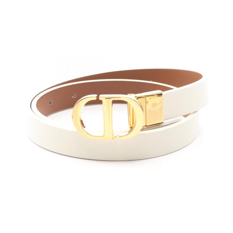 ディオール CDロゴ ブランドオフ Dior レザー ベルト 中古 レディース