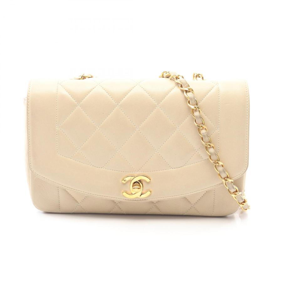 シャネル CHANEL マトラッセ ダイアナフラップ ショルダーバッグ バッグ ラムスキン（羊革） レディース ブラック系 【中古】 CHANEL（シャネル） マトラッセ ダイアナフラップ ブランドオフ