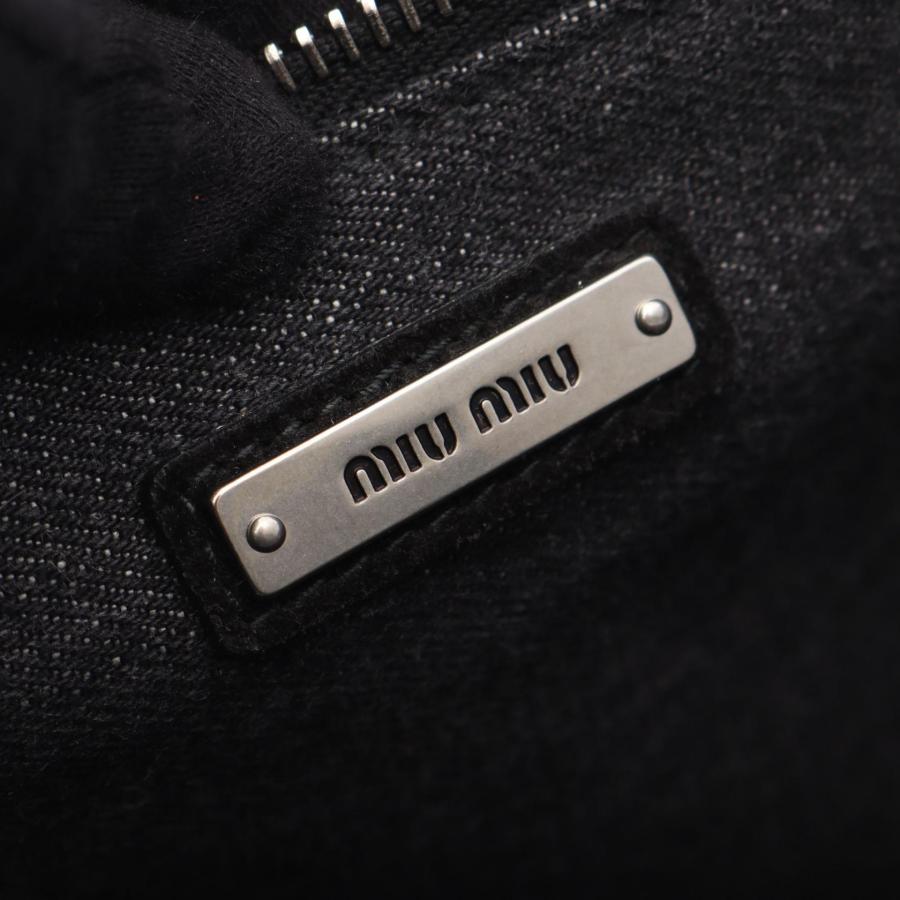 爆買 ミュウ DENIM LOGO ブランドオフ Miu キャンバス トートバッグ