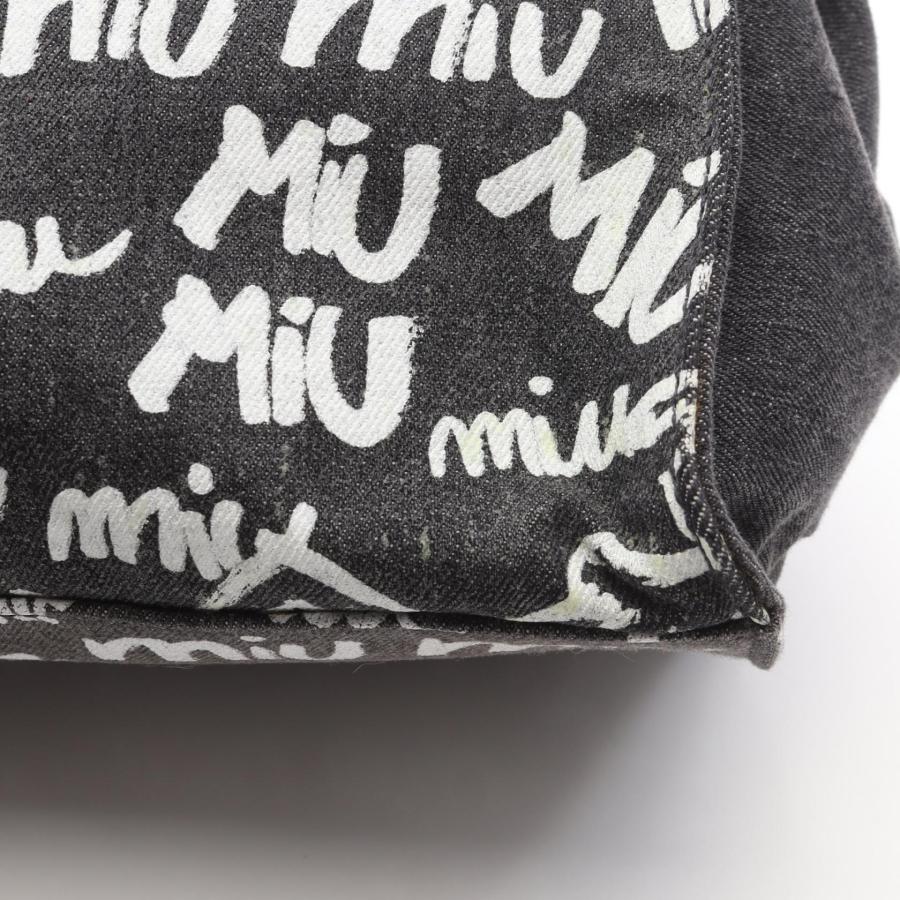 爆買 ミュウ DENIM LOGO ブランドオフ Miu キャンバス トートバッグ