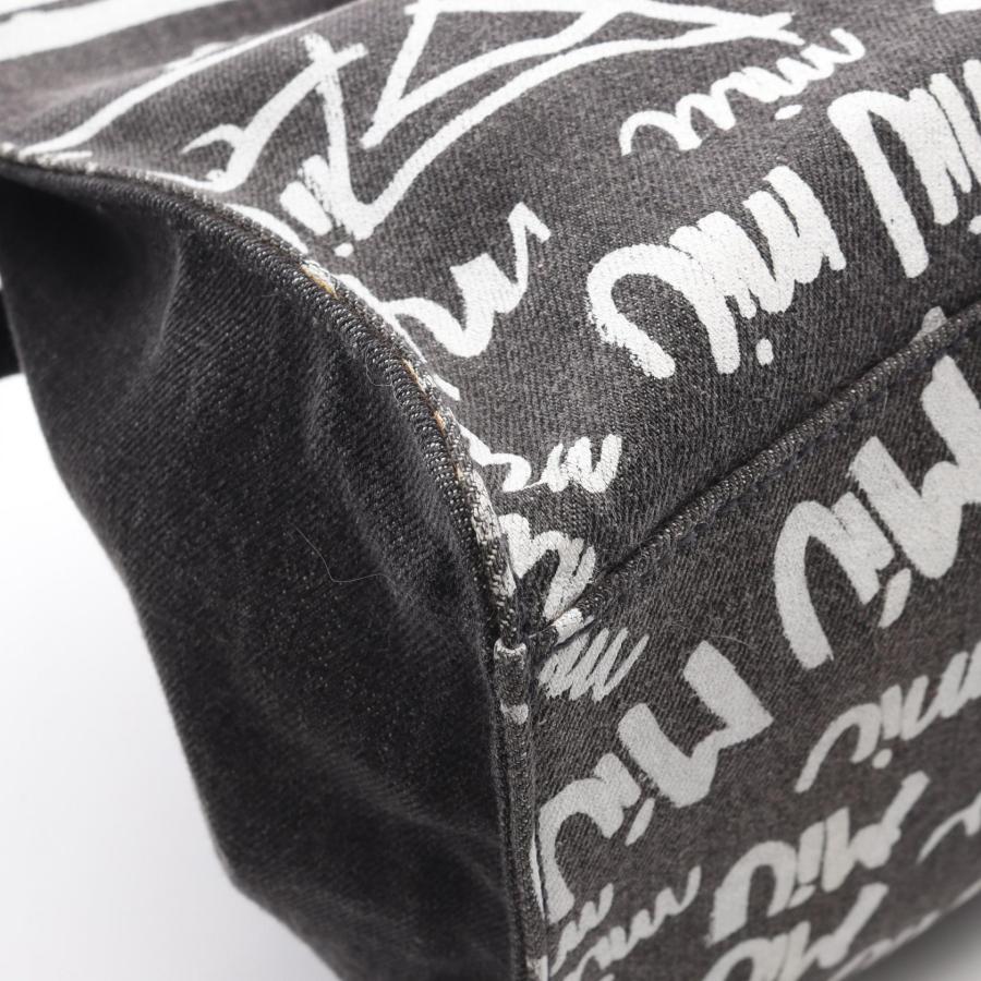 爆買 ミュウ DENIM LOGO ブランドオフ Miu キャンバス トートバッグ