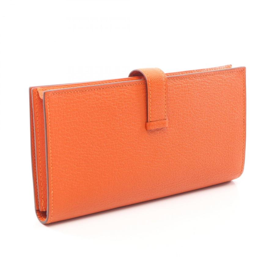 エルメス エルメス ベアンスフレ ブランドオフ HERMES レザー 二つ折り長財布