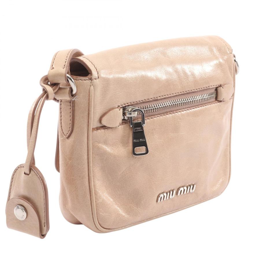 ミュウ VITELLO SHINE ブランドオフ Miu レザー ショルダーバッグ 