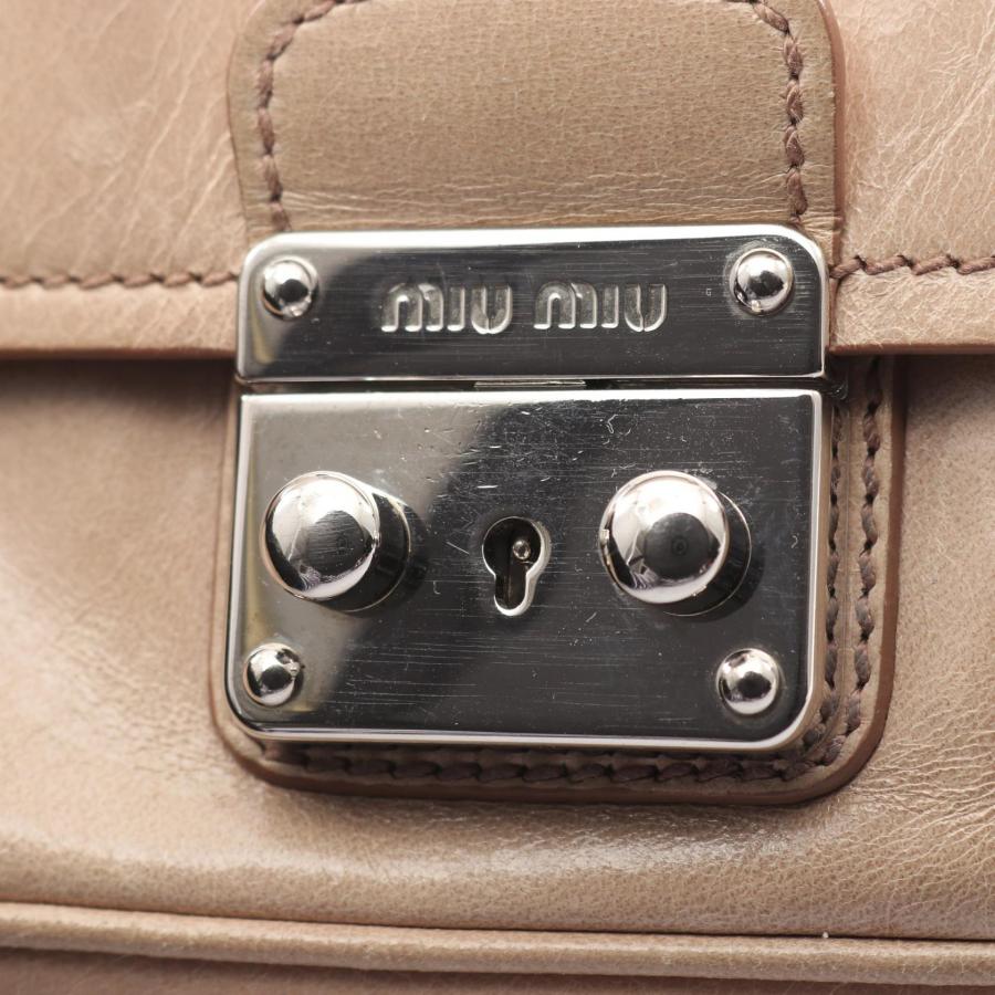 ミュウ VITELLO SHINE ブランドオフ Miu レザー ショルダーバッグ