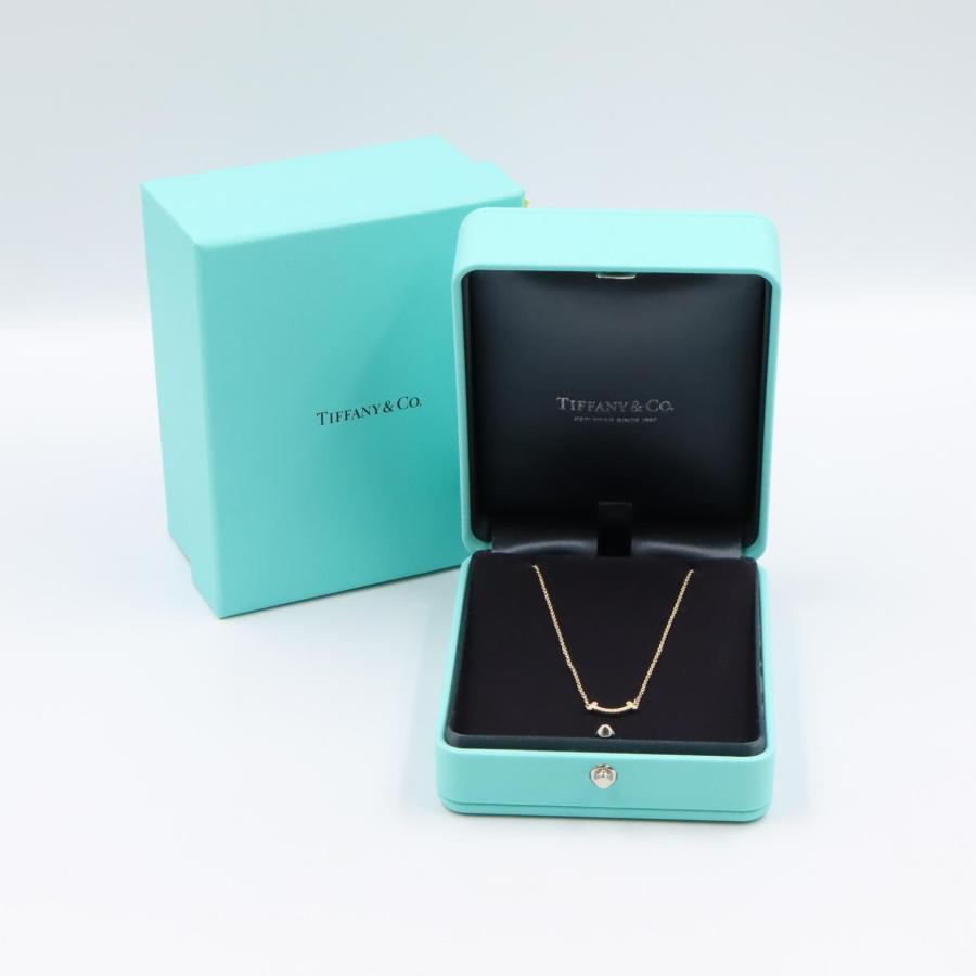 Tスマイルダイヤモンドネックレス　K18 TIFFANY&Co.（ティファニー） Tスマイル ミニ ダイヤ ネックレス