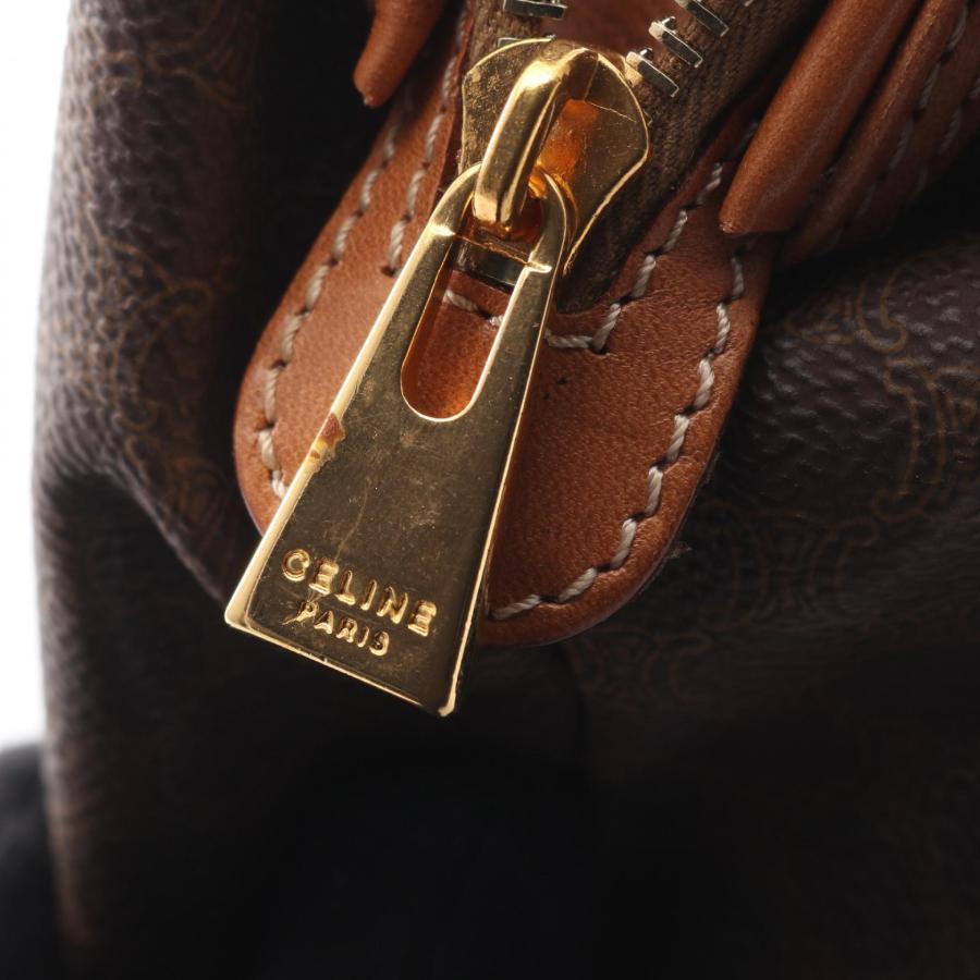 CELINE マカダム レザーポーチ CELINE（セリーヌ） マカダム ブランドオフ レザー ポーチ