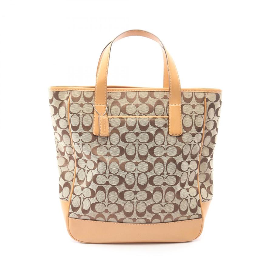 COACH（コーチ） シグネチャー ブランドオフ キャンバス トートバッグ