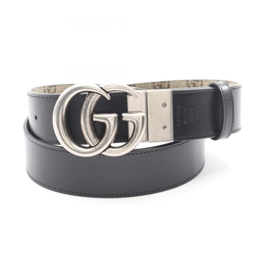 GUCCI（グッチ） ダブルG GGスプリーム ブランドオフ レザー ベルト GG