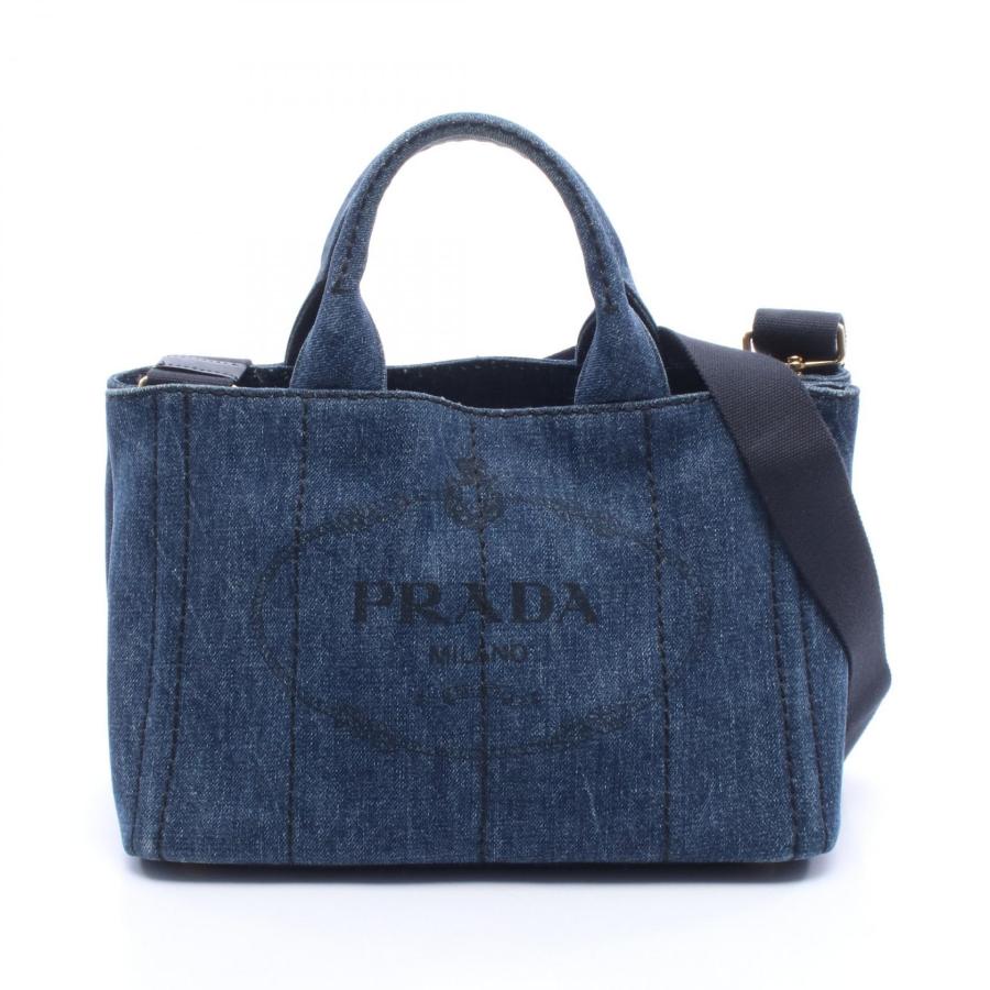 GW限定割　PRADA カナパ　デニムトートバッグ ミニ PRADA（プラダ） CANAPA カナパ ミニ 2WAY ブランドオフ デニム トート
