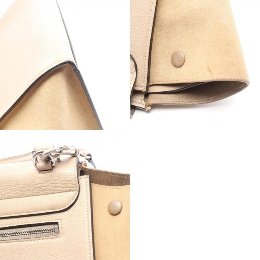 セリーヌ　2way　ショルダーバッグ　トラペーズ　スモール レザー×スエード CELINE（セリーヌ） トラペーズ スモール 2WAY ブランドオフ レザー