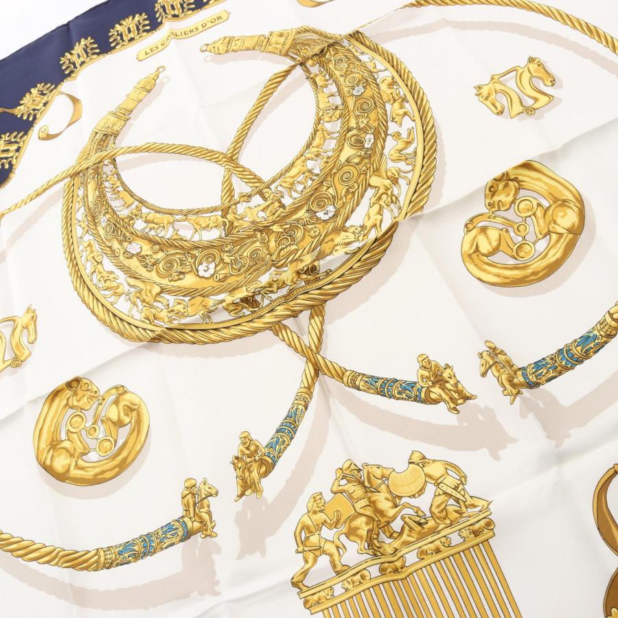 HERMES（エルメス） カレ90 LES CAVALIERS D'OR ブランドオフ シルク