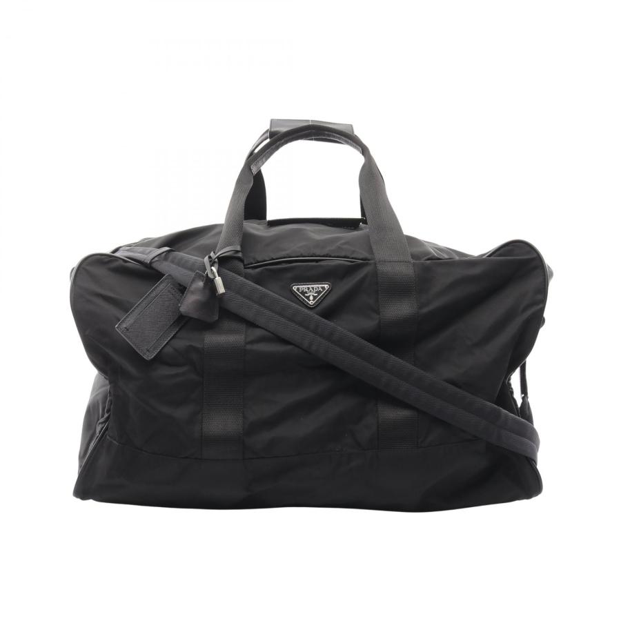 超美品 PRADA プラダ ボストンバッグ 三角ロゴプレート ハンドバッグ PRADA（プラダ） 三角プレート 2WAY ブランドオフ ナイロン ボストン