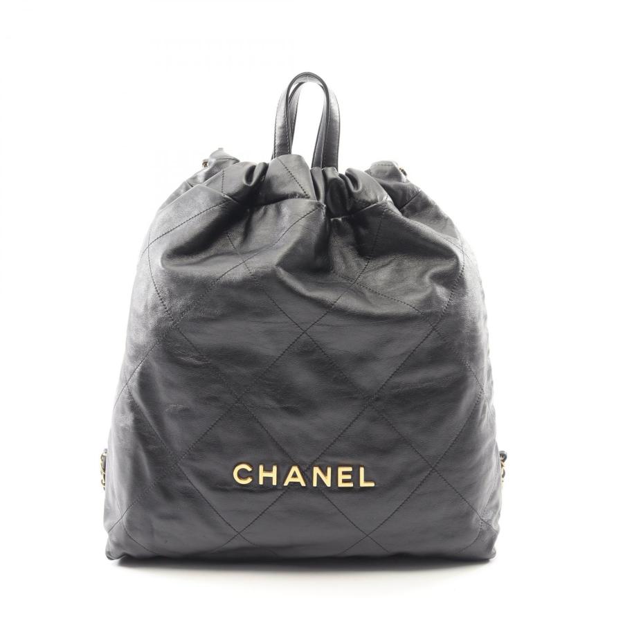 CHANEL（シャネル） 22 ラージ ブランドオフ レザー リュックサック 