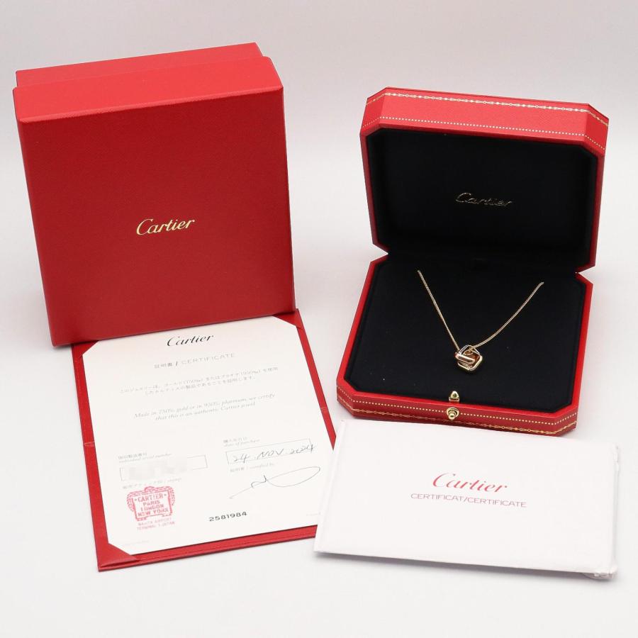 【未使用・箱付き】Cartier クッション 2個セット Cartier（カルティエ） トリニティクッション ダイヤ ネックレス