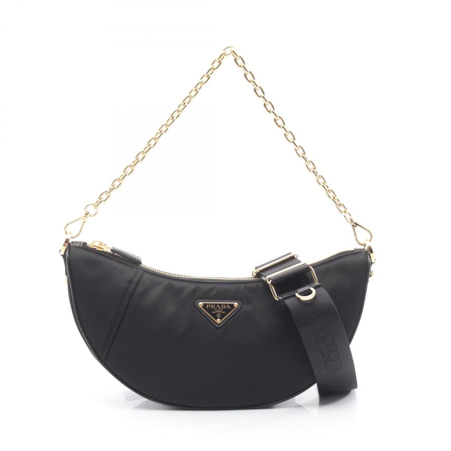 プラダ PRADA TESSUTO+SAFFIAN ショルダーバッグ バッグ ナイロン レディース ブラック系 2VH1902DMHF0002 【新品】 PRADA（プラダ） TESSUTO+SAFFIAN ブランドオフ ナイロン ショルダー