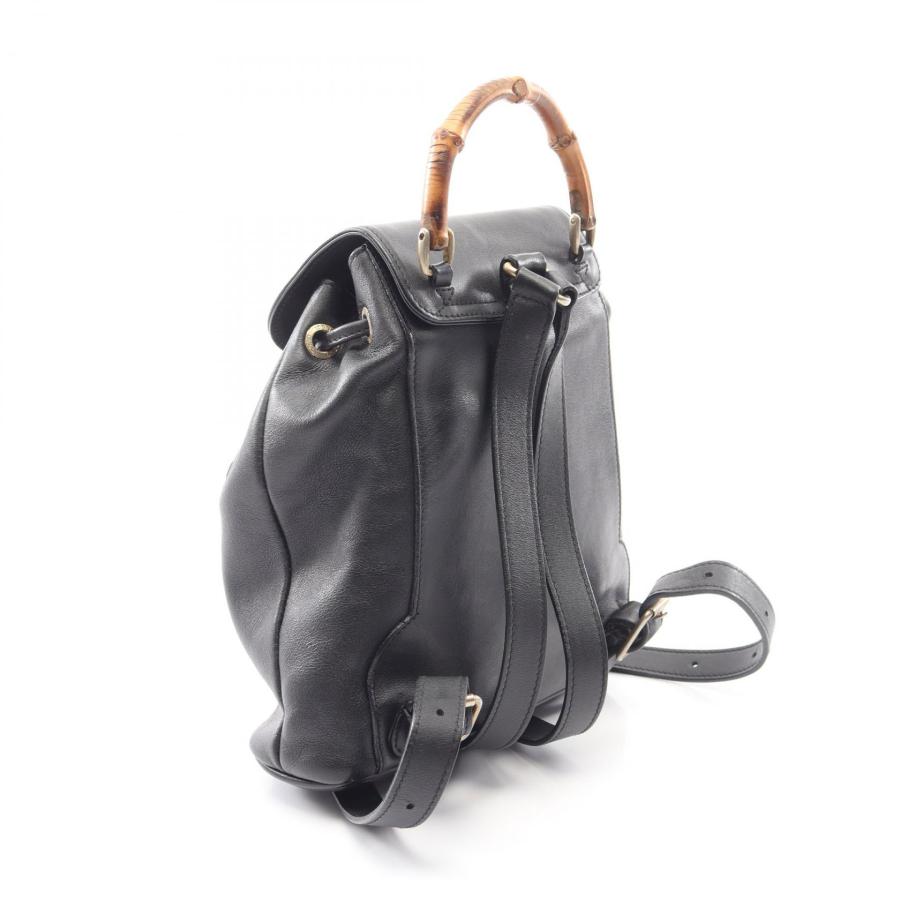 GUCCI（グッチ） バンブー ブランドオフ レザー リュックサック バック