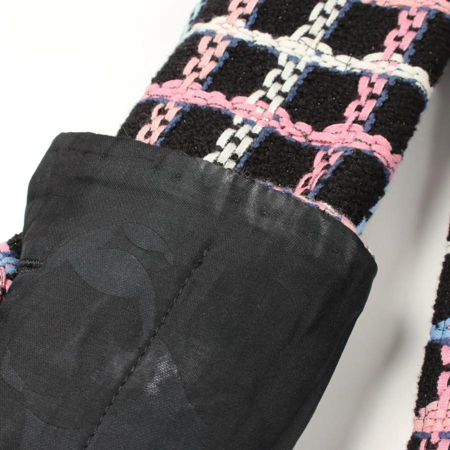 CHANEL ココマーク ツイード リストバンド 箱付き ネイビー ピンク CHANEL（シャネル） ココマークボタン スパンコール ツイード