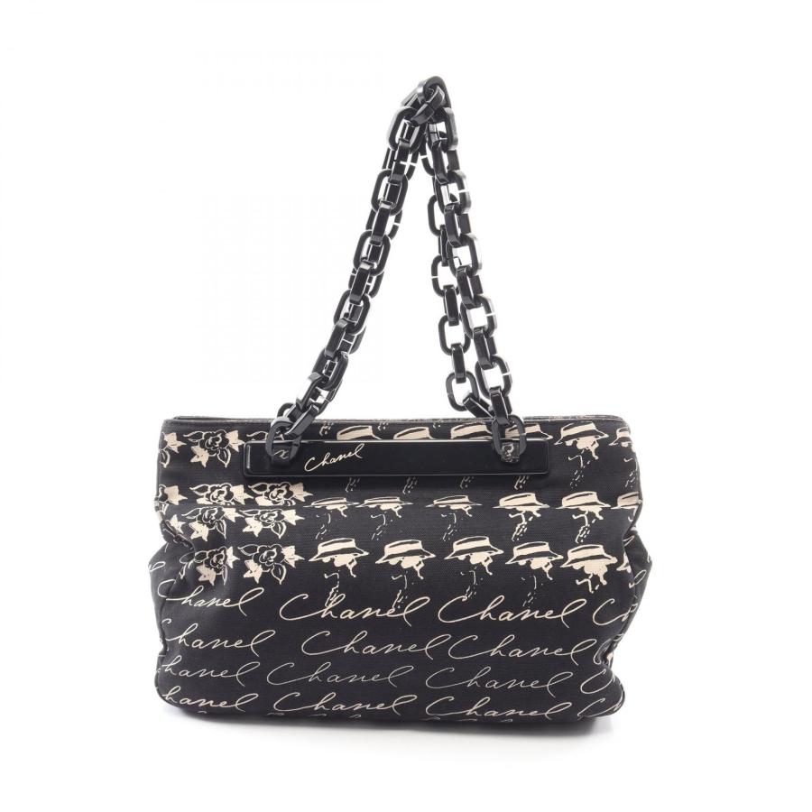 CHANEL カメリア ココマーク トートバッグ CHANEL（シャネル） ココマーク カメリア ブラック金具 ブランドオフ