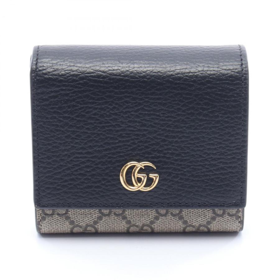 GUCCI（グッチ） GGマーモント ブランドオフ レザー 二つ折り財布