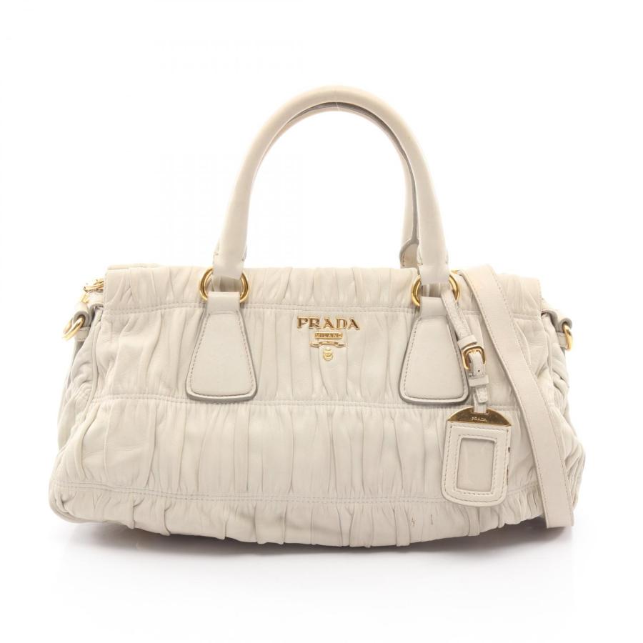 ナッパギャザー PRADA（プラダ） NAPPA GAUFRE' 2WAY ギャザー ブランドオフ レザー