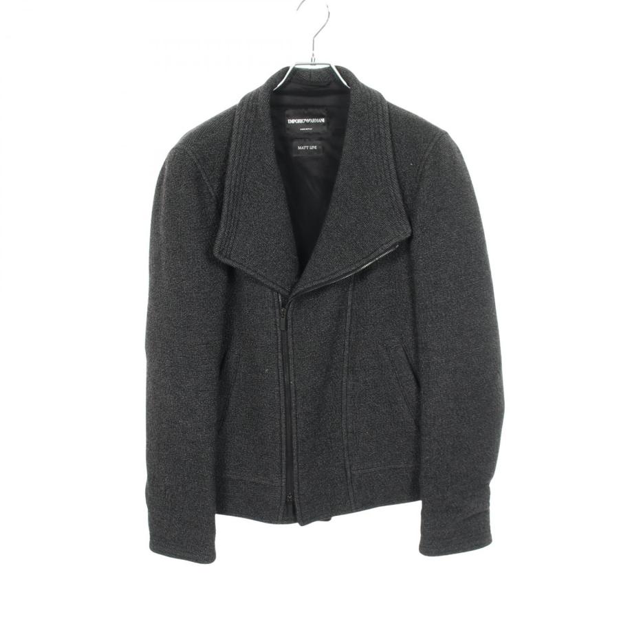 エンポリオ・アルマーニ Emporio Armani MATT LINE ツイード ジップアップ 衣料品 アウター ウール レーヨン / コットン メンズ グレー系 K1B070 【中古】 EMPORIO ARMANI エンポリオ・アルマーニ MATT LINE ツイード ジップ
