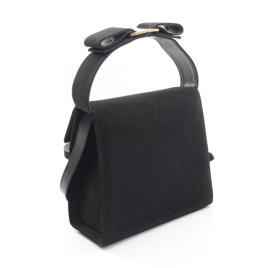 ✨Salvatore Ferragamo✨ スエード ハンドバッグ ブラック Salvatore 