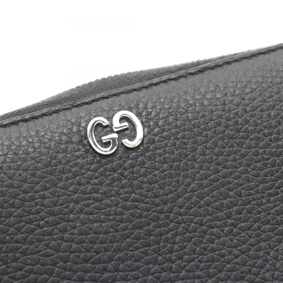 GUCCI（グッチ） GGメタル ブランドオフ レザー ラウンド長財布 レザー