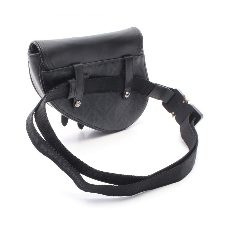 ディオール Dior SADDLE サドル ミニ CDダイヤモンド ウエストバッグ ボディバッグ バッグ PVCコーティングキャンバス レザー メンズ ブラック系 / グレー系 【中古】 ディオール SADDLE サドル ミニ CDダイヤモンド ブランドオフ Dior PVC