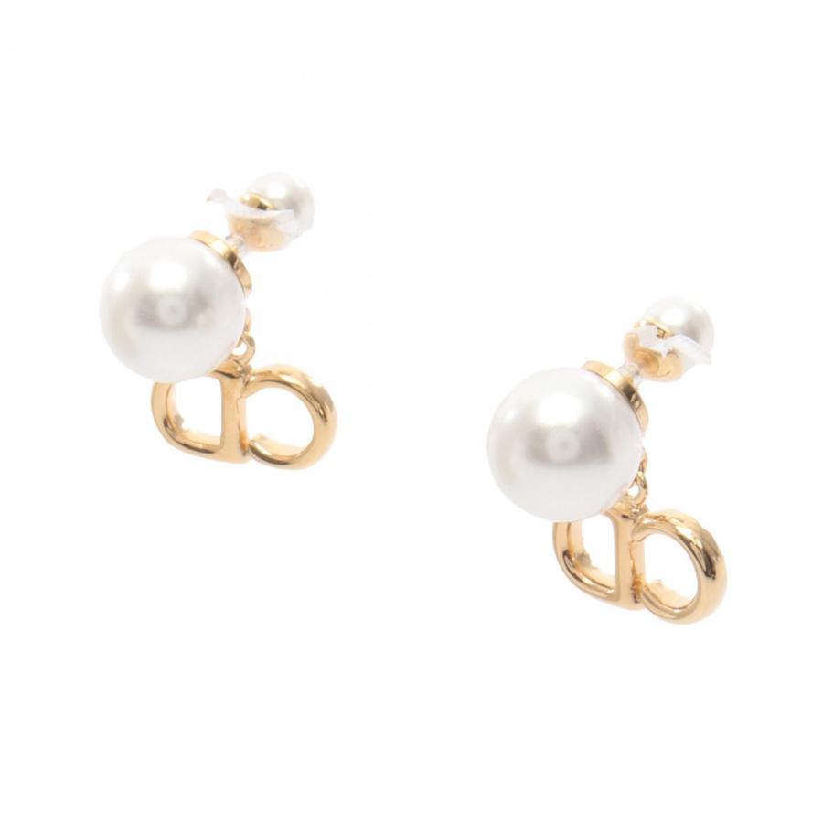ディオール CDロゴ ブランドオフ Dior GP（ゴールドメッキ） ピアス 真鍮 レディースの画像
