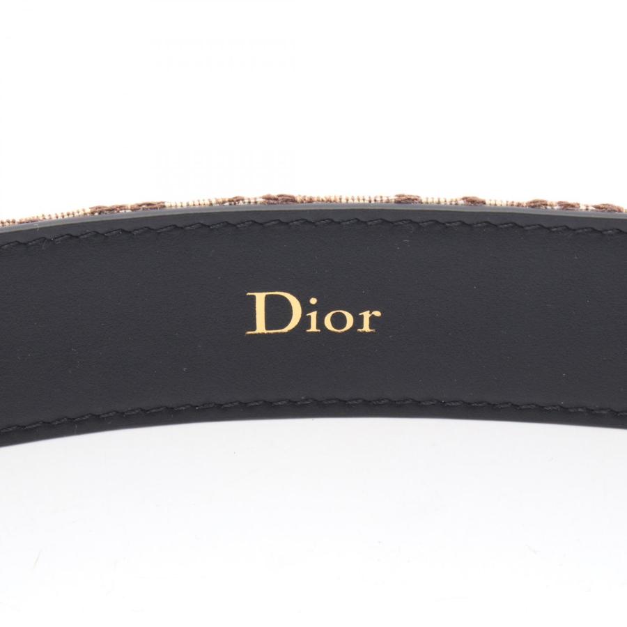 ディオール オブリーク ブランドオフ Dior キャンバス ベルト カーフ メンズの画像