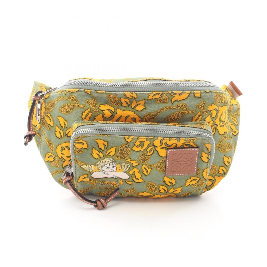 【希少】LOEWE × Paula's Ibiza ウエストポーチ 総柄 LOEWE（ロエベ） PAULA'S IBIZA アナグラム ベルトバッグ ブランドオフ
