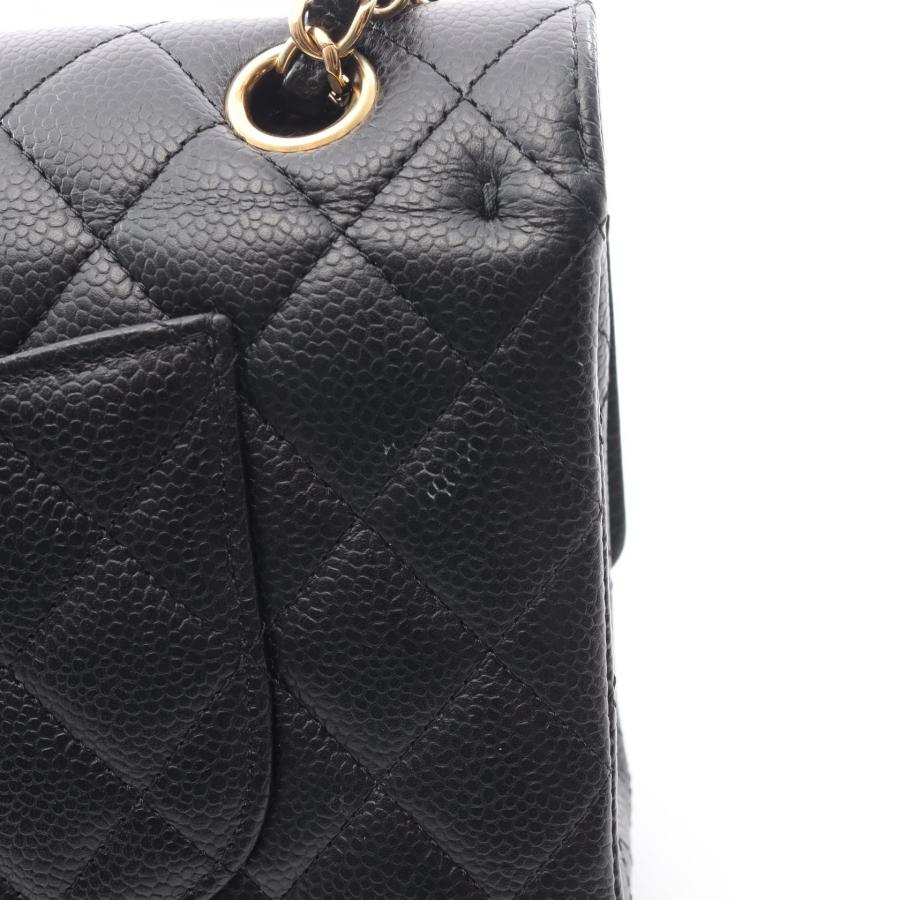 シャネル CHANEL マトラッセ Wフラップ ショルダーバッグ バッグ キャビアスキン(グレインドカーフ) レディース ブラック系 【中古】 CHANEL（シャネル） マトラッセ Wフラップ ブランドオフ キャビア