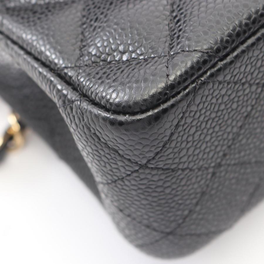 シャネル CHANEL マトラッセ Wフラップ ショルダーバッグ バッグ キャビアスキン(グレインドカーフ) レディース ブラック系 【中古】 CHANEL（シャネル） マトラッセ Wフラップ ブランドオフ キャビア