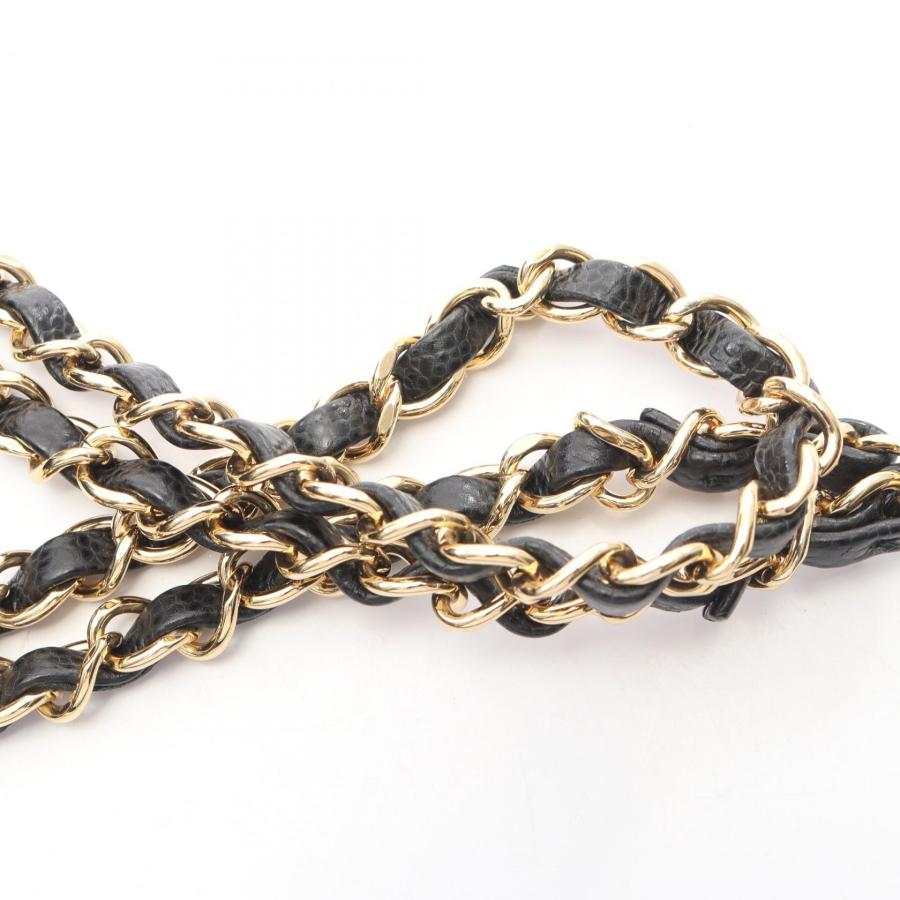 シャネル CHANEL マトラッセ Wフラップ ショルダーバッグ バッグ キャビアスキン(グレインドカーフ) レディース ブラック系 【中古】 CHANEL（シャネル） マトラッセ Wフラップ ショルダーバッグ バッグ