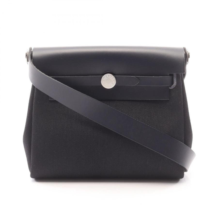 エルメス HERMES エールバッグジップ ミニ ショルダーバッグ バッグ キャンバス レザー ヴァッシュハンター トワルミリタリー レディース ブラック系 【中古】 HERMES（エルメス） エールバッグジップ ミニ ブランドオフ キャンバス
